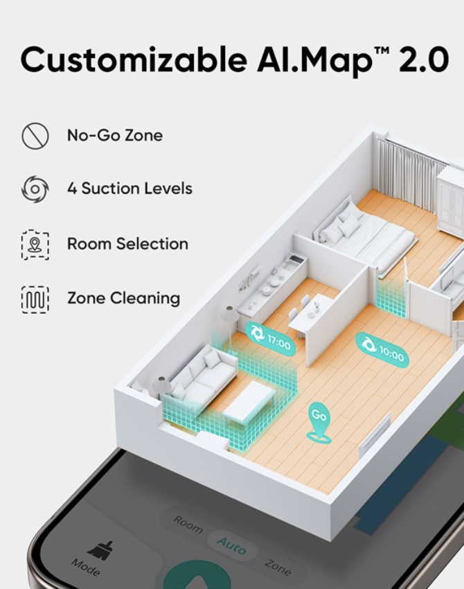 Eufy Omni L60 Hybrid Robot Vacuum & Mop with Self-Empty Station & Ultra Strong Suction - T2268V11