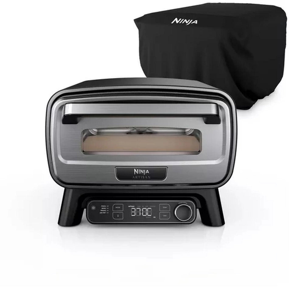 Ninja Artisan Outdoor Pizza & Air Fry Oven with Cover – Grey - MO203UK