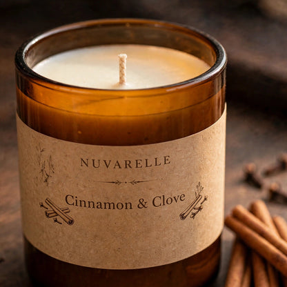 Nuvarelle Spiced Ember - Cinnamon & Clove Candle