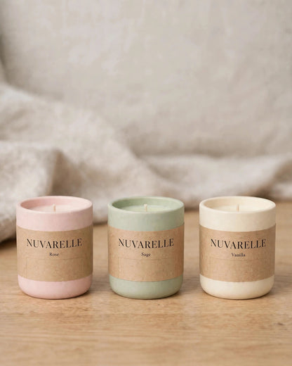 Nuvarelle Pastel Trio - Mini Candle Set