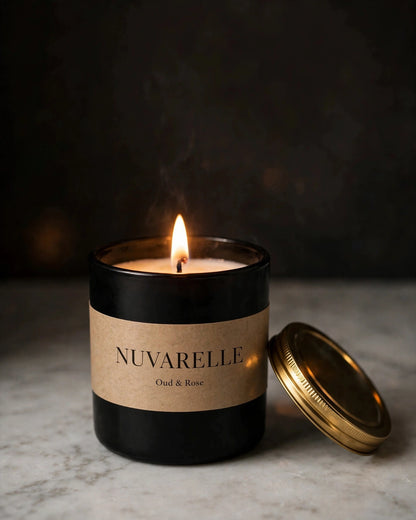 Nuvarelle Velvet Rose - Oud & Rose Luxury Candle