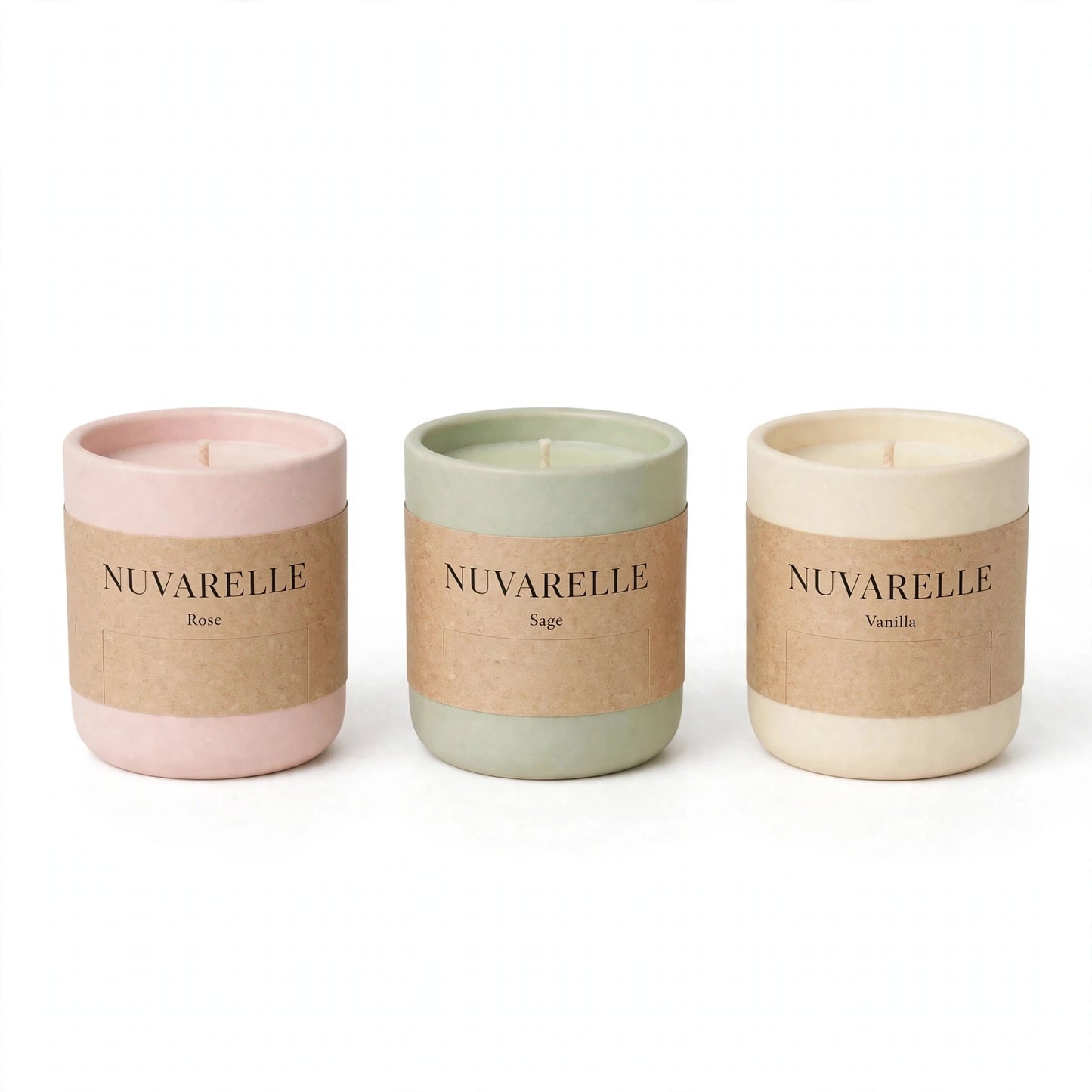 Nuvarelle Pastel Trio - Mini Candle Set