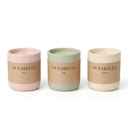 Nuvarelle Pastel Trio - Mini Candle Set