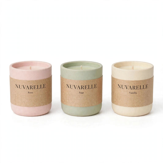 Nuvarelle Pastel Trio - Mini Candle Set